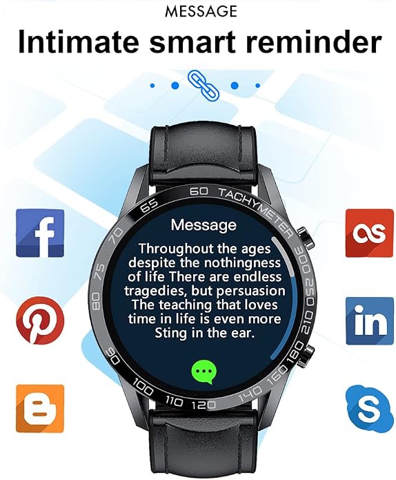 Men Smart Watch for Android iOS, Bluetooth Calls Voice Chat with Heart Rate/Sleep Monitor Fitness Tracker, 1.3" Full Touch Screen IP67 Waterproof Stainless Steel Activity Tracker for Men