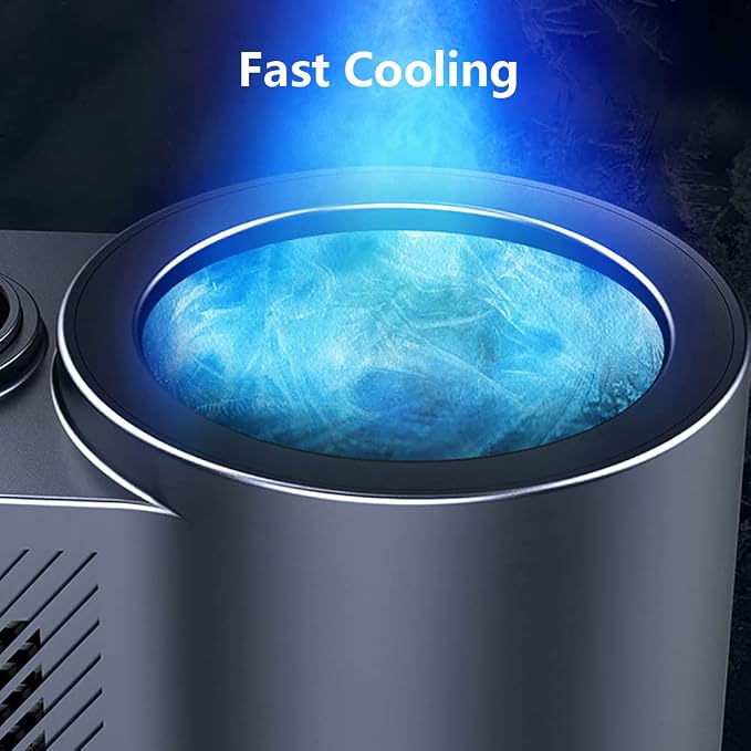 Riloer Portable Traveling Smart Coffee Travel Cup 11oz Capacity, Digital Display 32?-140? Cooling and Heating, Universal for 12V Vehicles, Smart Temperature Control Coffee Mug