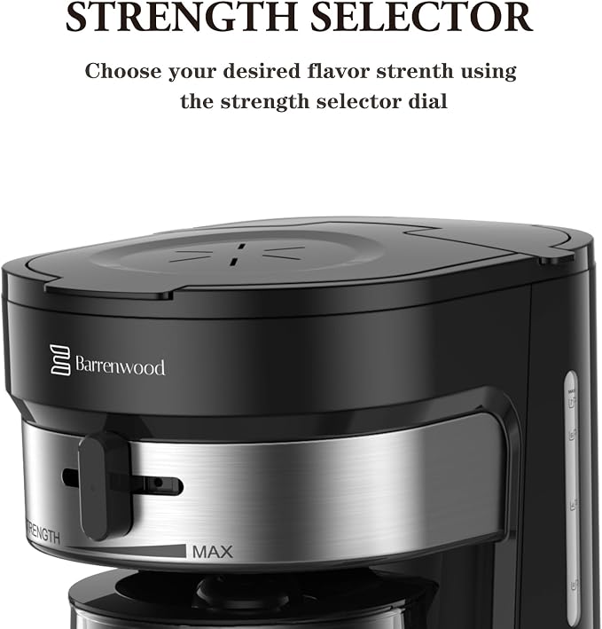 Ice Tea Maker with 2.5QT Cold Brew Coffee & Iced Tea Pitcher, Strength Selector, Reusable Filter for Lemonade, Fruit Infused Water (Black)