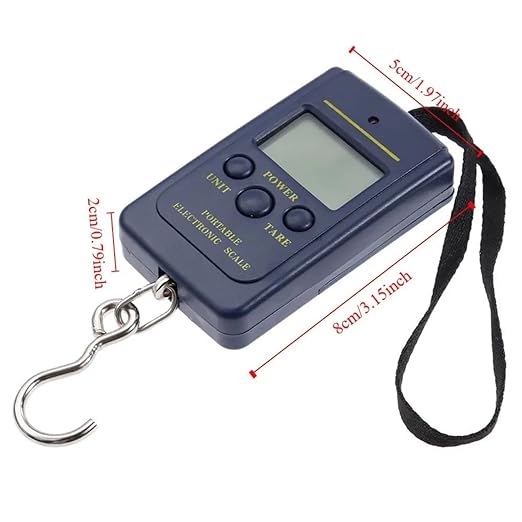 5pcs Portable Handheld Luggage Weight Scale: Electronic LCD Display Digital Scale with Hanging Hook (No Backlight)