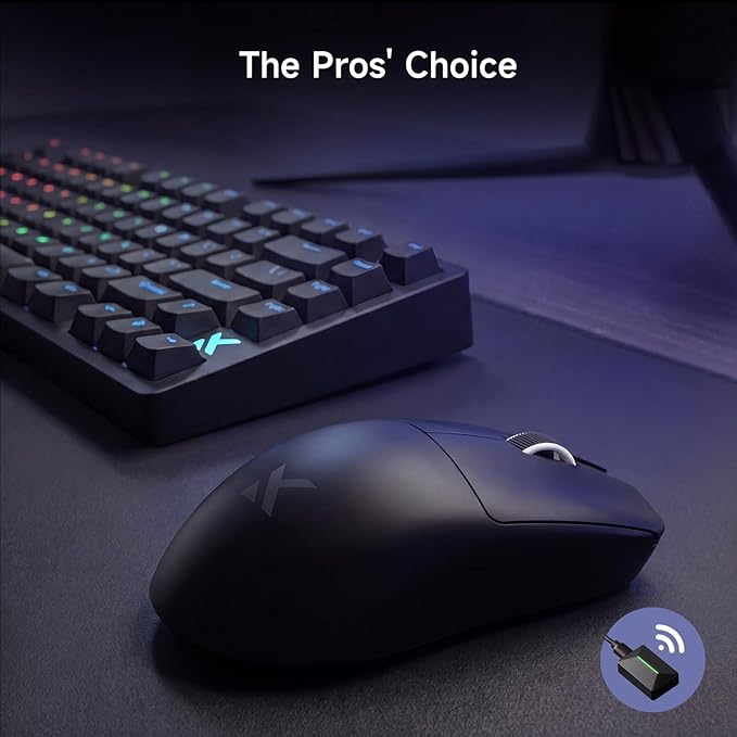 MCHOSE L7 Pro Wireless Gaming Mouse Super Light 39g, Gaming Mouse Esport with 26K DPI, Optical Switch, Programmable Buttons, Dual 8K Polling and PAW3395 Sensor, Tri-Mode Connection, PC/Mac - White