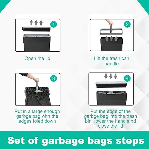 BestOffice 13 Gallon Trash Can Automatic Kitchen Trash Can Touch Free High-Capacity Garbage Can with Lid for Bedroom Bathroom Home Office 50 Liter (Black, 1) (4, Black)