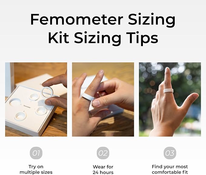 femometer Smart Ring Gen1 Sizing Kit - Size First Before You Buy - Sizes 6 to 9 - Choose from 4 Sizes