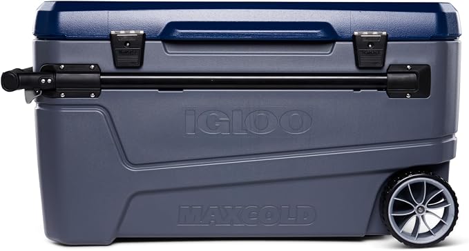 Igloo Maxcold Glide 110Qt Wheeled Cooler | Insulated Hard Shell Ice Chest