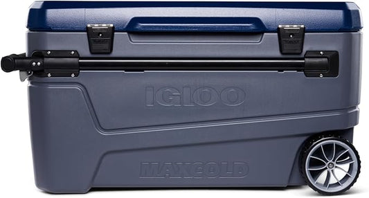 Igloo Maxcold Glide 110Qt Wheeled Cooler | Insulated Hard Shell Ice Chest