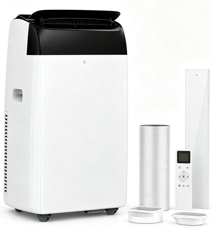 14000 BTU Portable Air Conditioners, 3-in-1 Portable AC Unit with Cooling, Dehumidifier, Fan, 24-Hour Timer & Energy Efficient, Remote Control, Window Kit, Cools Rooms Up to 750 Sq.Ft