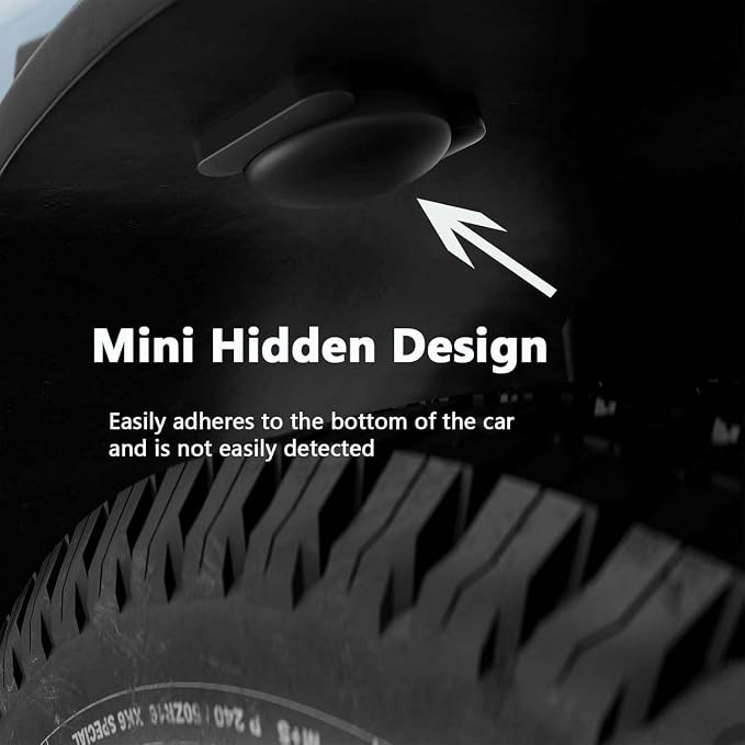 GPS Tracker for Vehicles, No Subscription Car Tracker, Hidden Vehicle Locator, Magnetic Waterproof GPS Tracker, Accurate Tracking, 365-Day Battery Life, iOS Only (2PCS, Black)