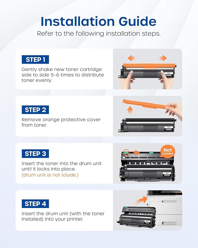 Compatible TN229XL Toner Cartridge Replacement for Brother TN229 XL TN 229XL TN229 Toner Work with Brother HL-L3220CDW MFC-L3720CDW HL-L3280CDW HL-L3300CDW MFC-L3780CDW Printer (BK/C/M/Y-4 Pack)