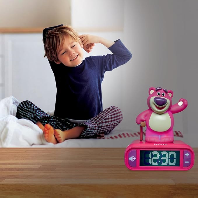 Lexibook, Lotso Alarm Clock, Toy Story 6 Ringtones, Sound Effects, Backlit LCD Display, Snooze Function, RL800TS1