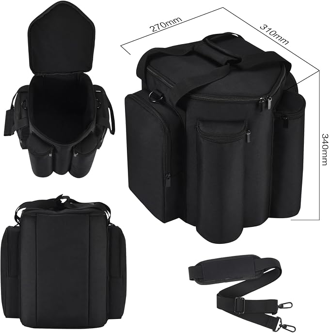 Carrying Case Travel Bag Compatible with Bose S1 Pro+,Portable Bluetooth Speaker Cover Compatible with Bose S1 Pro with Shoulder Strap & Extra Pockets for Microphone,Charger,Cable,Accessories(Black)