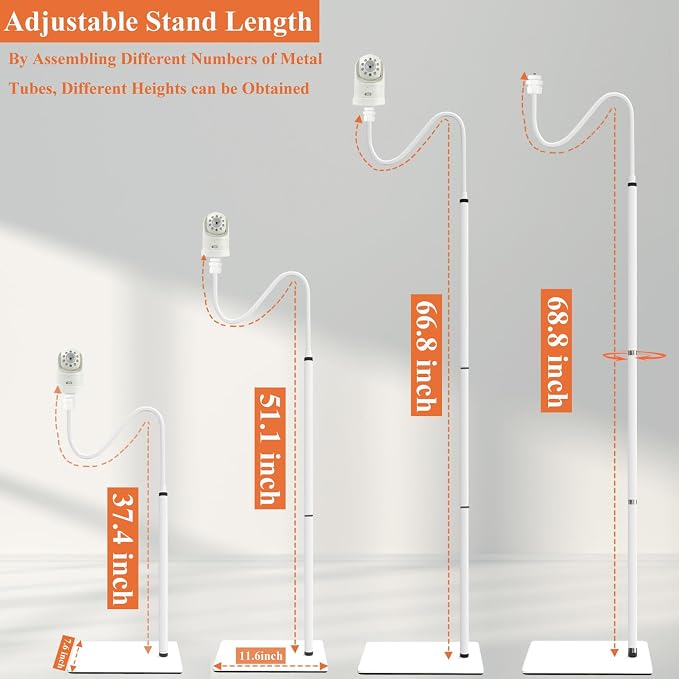 Baby Monitor Floor Stand Mount Compatible with Optics DXR-8 PRO & DXR-8