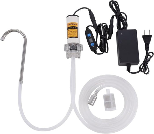 Food Grade Electric Water Transfer Pump 110V With Timer Controlled for Ice Maker,Coffee Machine,Water Dispenser,Auto Siphon Self Priming Pumps for Bottling Wine,Beer and Kombucha,2L/Min,Low Noise