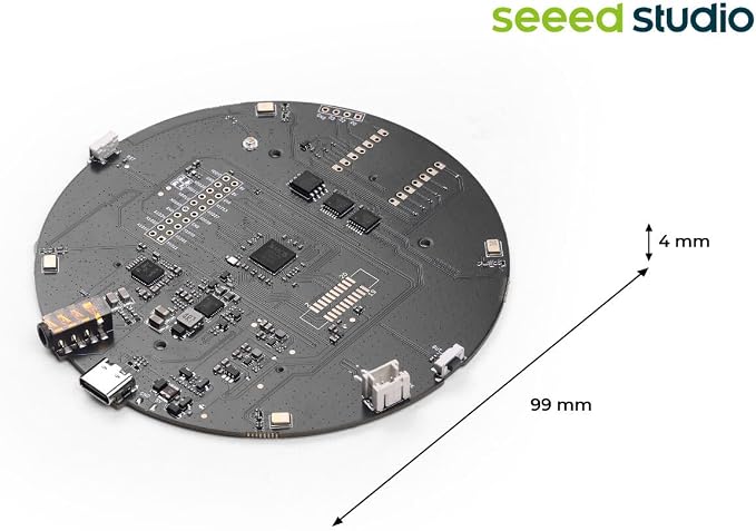 reSpeaker XVF3800 USB Microphone Array, 4-Mic AI Voice Capture with Noise Cancellation & 360° Far-Field Pickup, Plug & Play for Raspberry Pi, Jetson & Voice Assistants