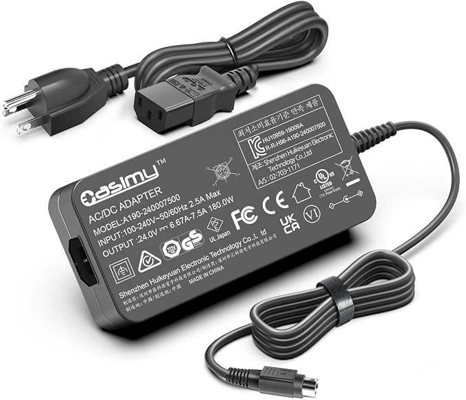24V Adapter 4-Pin Compatible with Thrustmaster T500-RS TS-XW Sparco P310 Competition Mod T500 RS T 500 RS500 Driving Racing Gaming Steering Wheel T500RS T 500RS 4169056 Power Supply