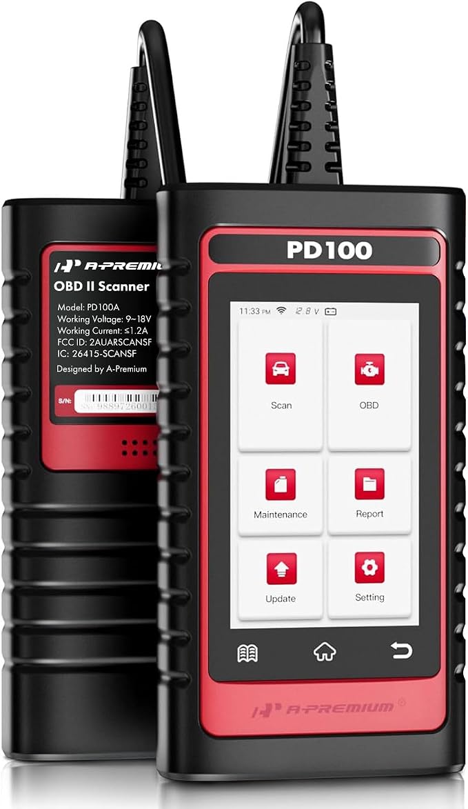 A-Premium 2025 PD100A for VW Audi Skoda Seat Full System OBD2 Scanner Diagnostic Tool, Bi-Directional Code Read Scan Tool, Full Reset (Engine/ABS/Oil/EPB/...), Battery Register, Live Data, AutoVIN