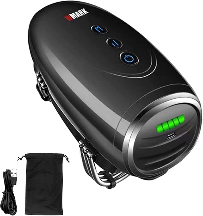 WMARK Barber Massager/Cordless HandheldMassager, Charge Neck/Legs/Hand/FaceMassager, 2 Massage Nodes 2600AMH,Black