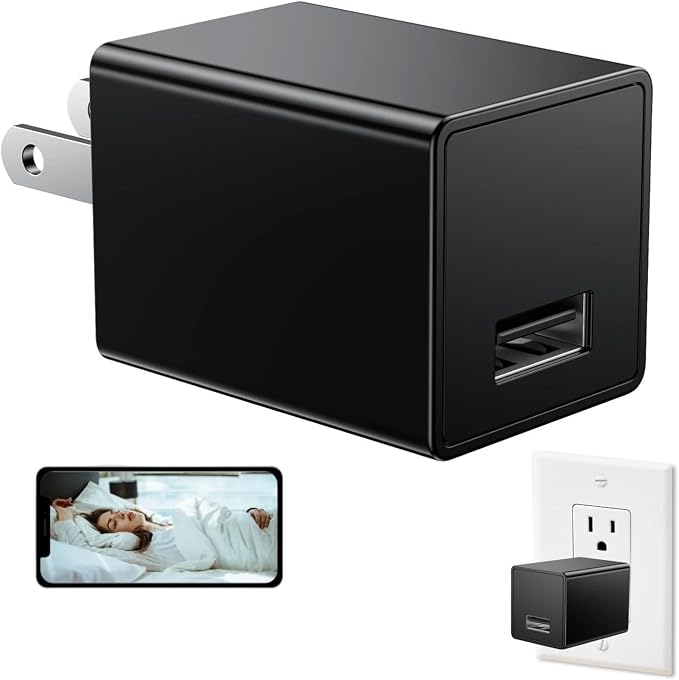 Hidden Spy Camera 1080P WiFi Wireless Small HD Indoor Home Office Security Camera Compact Surveillance Monitoring Camera with Motion Detection and App Live Feed