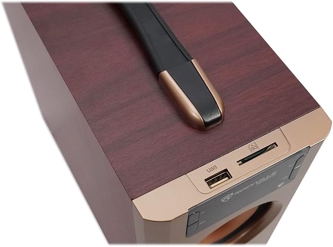Rockville RHB70 Home Theater Compact Powered Speaker System, Bluetooth/USB/SD/FM, 4" Subwoofer, 2.1 Channel, 100W Peak, Cherry Wood Finish, for Home Entertainment | Bluetooth, USB, SD Card, RCA Aux, 32GB Playback, 4 In Subwoofer, LED Display, FM Radio