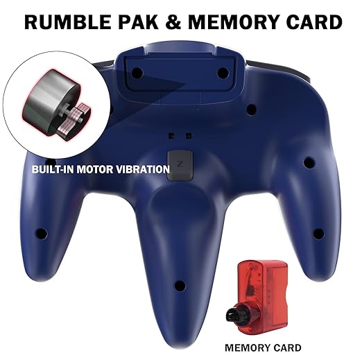 KIWITATA N64 Wireless Controller for Switch Games, 2.4GHZ Rechargeable N64 Remote Joystick Wireless Gamepad Controller Compatible with N64 System, Raspberry Pi, MAC,PC Windows 7,8,10,11 Clear Red