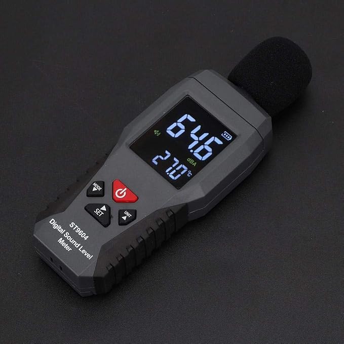 Sound Level Meter 30-130dB Decibel Meter Data Logger Noise Meter Professional Monitoring Tester Digital Audio Level Meter for Classroom Workshop Home
