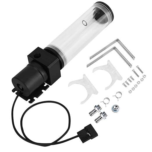 19W Water Cooling Pumpe Reservoir Combo, Acrylic DIY Cooling Reservoir, G1/4 PC Water Pump for Computer PC CPU (160mm)
