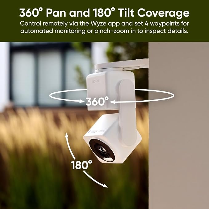 WYZE Cam Pan v4 (2-Pack), 4K Smart Home Security Camera System, AI Indoor/Outdoor Monitor for Baby/Pet/Person/Vehicle, Color Night Vision, 360° Pan/Tilt, 2.4G&5G, Works with Alexa & Google Assistant