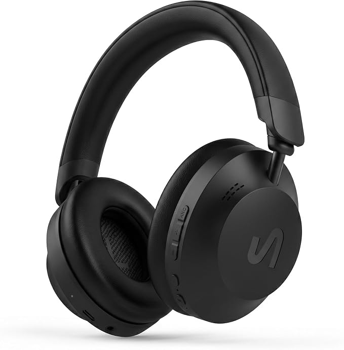 The Next Sound by Tiësto Noise Cancelling Headphones Wireless Bluetooth, MX41H Over Ear Headphones with Microphone, Hybrid ANC, 40H Playtime, Foldable Headset with AUX & Low Latency Gaming Mode