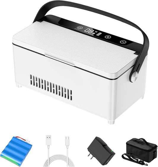 insulin fridge medcine cooler trave case with handle 2~8°C Keep Cooling with LED Display, Travel Medical Cooler Box with Handle (S)