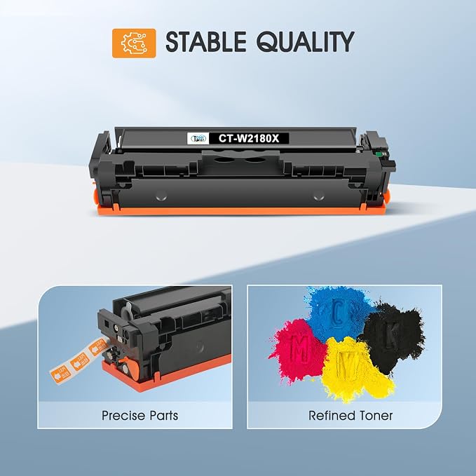 218X Toner Cartridges 4 Pack 218 3301fdw 3201dw 3301 218A Compatible for HP 218X 218A Color LaserJet Pro MFP 3301cdw 3301sdw Printer Ink Set W2180X High Yield with Chip (Black Cyan Yellow Magenta)
