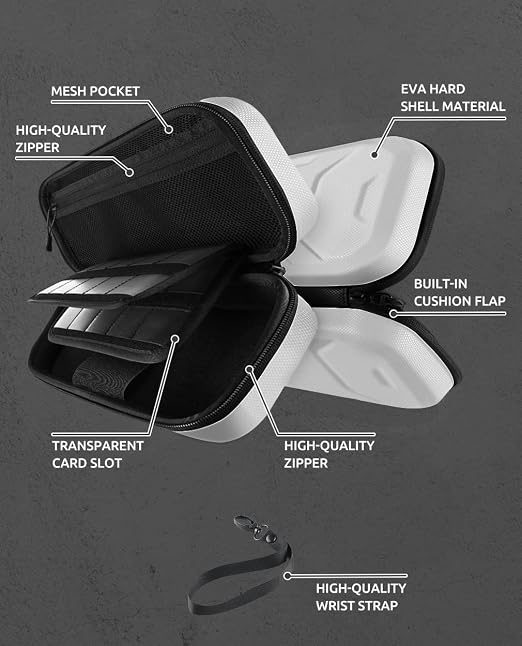 Mumba Carrying Case for Nintendo Switch OLED & Nintendo Switch 2017, [Plus Version] Portable Protective Travel Carry handbag Pouch for Blade/Battle Case [Large Capacity] (White)