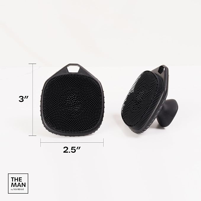 The Man Silicone Face Scrubber for Men, Face Cleansing Brush | Silicone face scrubber, cleanse skin, gently exfoliate and refresh your daily skincare routine.