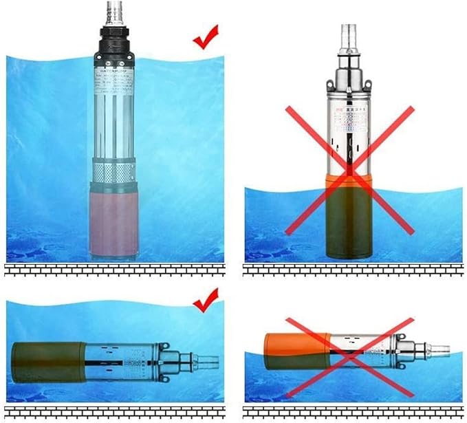 DC 48/60V Well Water Pump Submersible Pump 1 Inch Output Solar Fountain Pump 400 W Solar Power High Pressure Water Pump Stainless Steel High Pressure Deep Well Pump Used Agricultural Industry