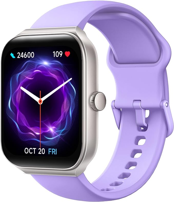 TOOBUR Smart Watch for Women Alexa Built-in, 1.95" Fitness Tracker with Answer/Make Calls, IP68 Waterproof/Heart Rate/Sleep Tracker/100 Sport Modes, Fitness Watch Compatible Android iOS