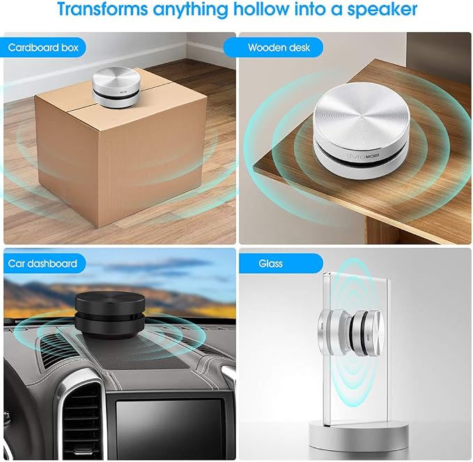 Wirelessly BT Mini Speaker Bone Conduction Portable Wireless Speaker Stereo Bass Sound Creative Portable Speaker Mini Size Music Player Built-in Mic Sound Box for Home,Outdoor,Travel
