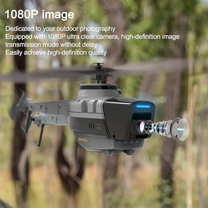 C128 Scout Drone with 1080P Camera, Military Remote Control Helicopter, 2.4G Aerial Vehicle Reconnaissance, Take Off/Landing, 6-Axis Gyro