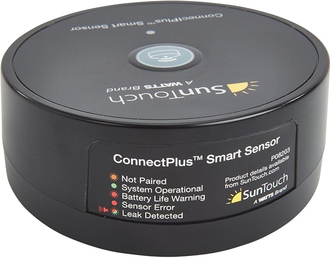 SunTouch ConnectPlus Wi-Fi Voice-Activated Smart Sensor for Floor Surface Temperature and Water Leak Detection, Built-In 915MHz Technology for Wireless Connection to SunStat ConnectPlus Thermostats