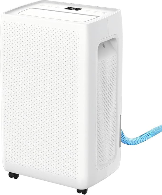 OLIXIS 50Pints Dehumidifier with Drain Hose, Most Efficient Energy Star, 3,500 Sq.Ft Dehumidifier for Basement, 4.5L Tank 41dB, Airflow Swing, Ideal Humidity Remover for Home, Bedroom & Bathroom