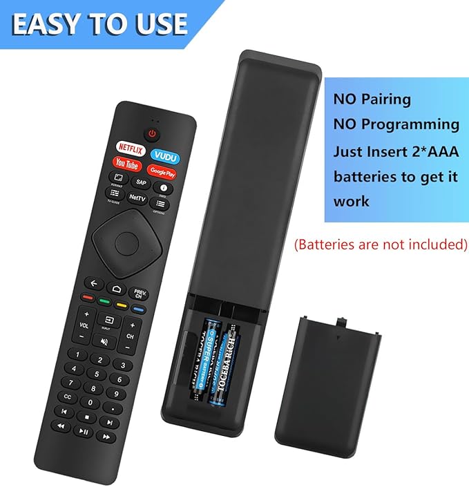 Remote Control Replacement fit for All Philips Android 4K Smart TV LED LCD HDTV 3D UHD TV, 43PFL5766/ F7 50PFL5704/ F7 55PFL5604