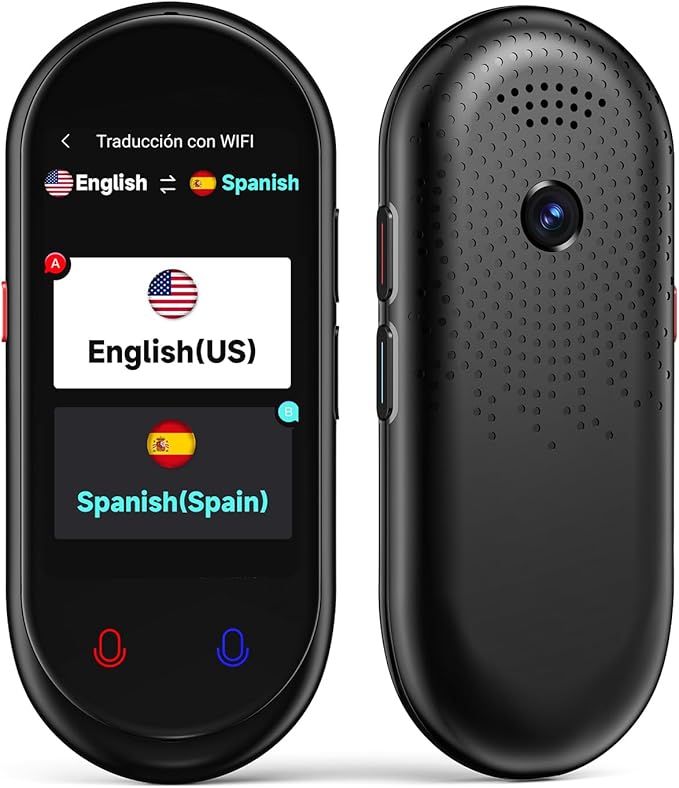 Language Translator Device, Portable Translator No WiFi Needed, Offline Voice Photo Translation, 150 Languages Supported, High Accuracy VORMOR Translator for Travel Business Learning (Black)