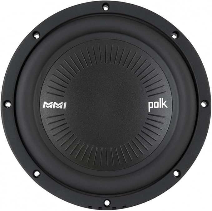 Polk Audio MM842 SVC MM1 Series 8" Marine & Car Subwoofer – 900W, 30–200Hz Frequency Response, Single 4-Ohm Voice Coil, Polypropylene Woofer Cone, Compact Subwoofer car Audio for Powerful Bass