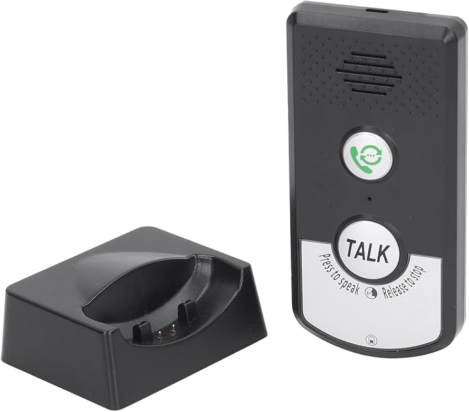 2 Way Talk Voice Intercom Doorbell Long Range Home Caregiver Pager System Indoor Outdoor Black