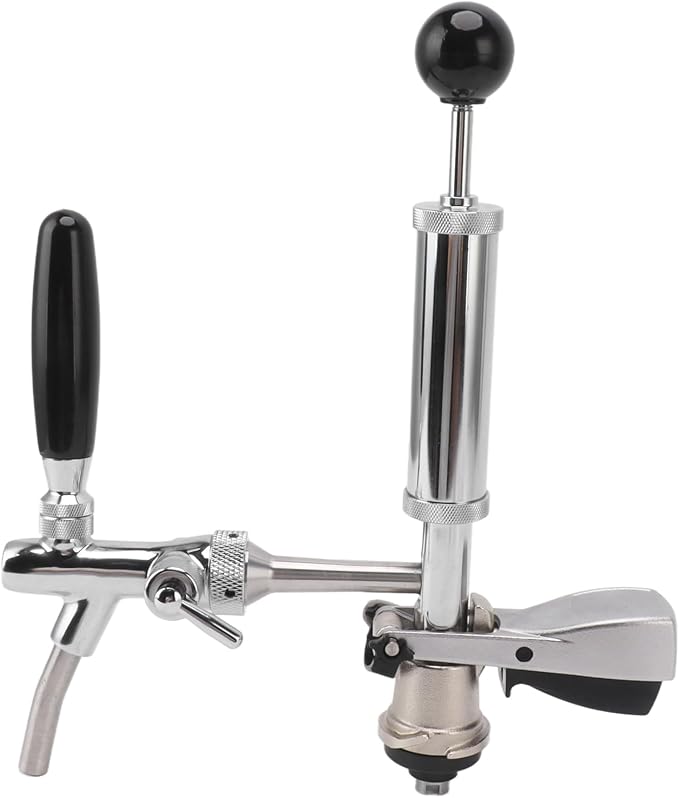 4in Stainless Steel Draft Beer Pump - Leakproof Portable Hand Pump for Homebrew Kegs Party Wedding Camping Picnic Outdoor Use