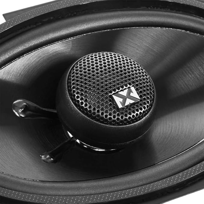 NVX NSP46 300W Peak (100W RMS) 4x6 2-Way N-Series Coaxial Car Speakers with 20mm Silk Dome Tweeters