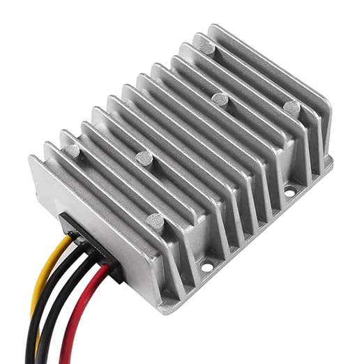 DC Voltage Reducer Converter DC 8V-40V to 13.8V 10A 138W Reducer Power Converter Waterproof Regulator Module Transformer for Golf Cart Club Car