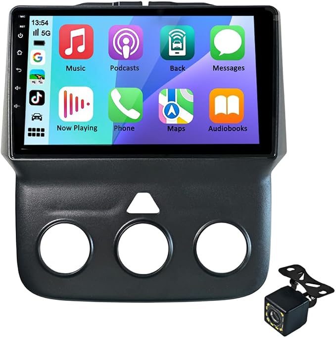 2G Ram 64G ROM Upgrade Android 15 Car Radio Stereo Replacement for Dodge RAM 1500 2500 3500 2013-2018, 9" Touchscreen Wireless Carplay Andriod Auto Bluetooth 5G WiFi GPS 1080P Backup Camera FM