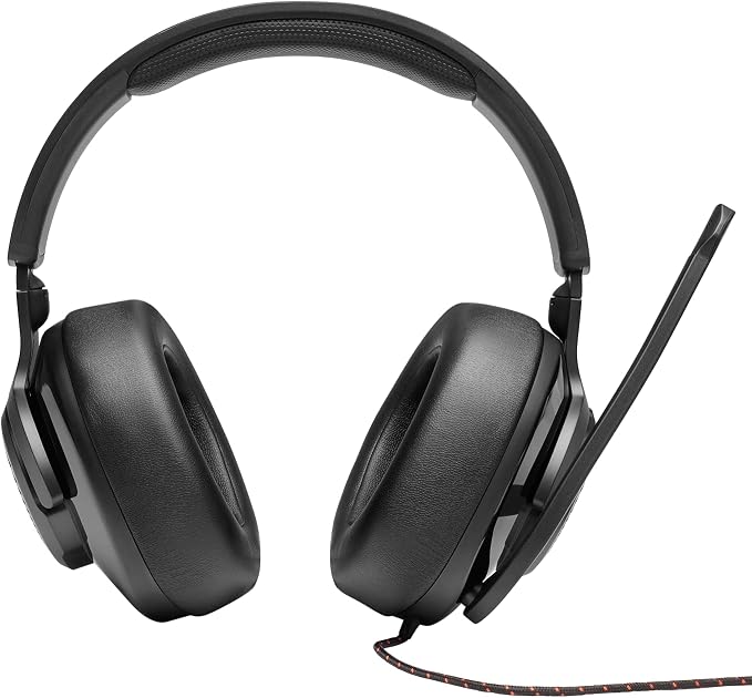 JBL Quantum 200 - Wired Over-Ear Gaming Headset with Voice Focus Directional flip-up mic and Memory Foam Ear Cushions (Black),(Pack of 4)
