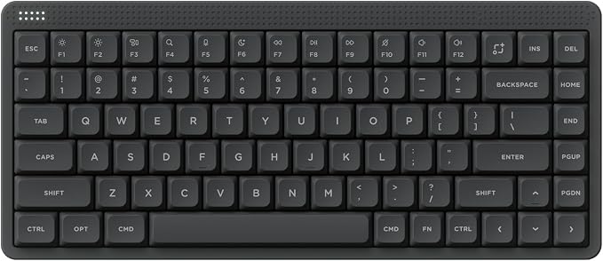 NuPhy Node75 Wireless Mechanical Keyboard, 75% Hot Swappable Custom Low Profile Keyboard, 84 Keys Computer Gaming Keyboards, Supports Touch Gestures, PBT Keycaps, RGB Backlit, Bluetooth/2.4GHz/USB-C