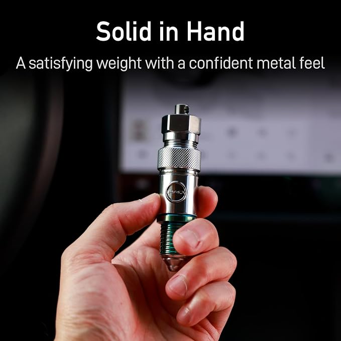 Spark Plug Electric Arc Lighter, Rechargeable Flameless USB-C Metal EDC Gear, Stainless Steel Gift for Men with Gift Box (Green)