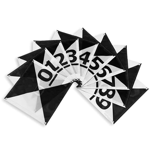 Sky High Bull's-Eye Drone Ground Control Point GCP - UAV Aerial Target for Mapping & Surveying (10 Pack) | Center Passthrough Numbered 0-9 (Black/White Markers) | Pix4D & DroneDeploy Compatible