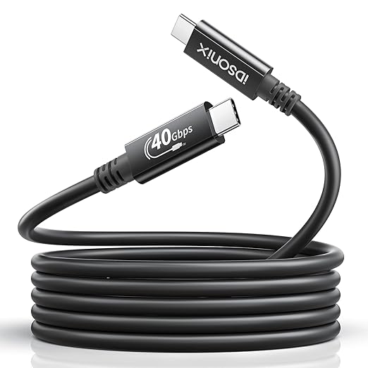 iDsonix [USB-IF Certified] USB 4 Cable 2.6ft Compatible with Thunderbolt 4 Cable Thunderbolt 3 Cable, 40Gbps USB4 Cable 100W Charging,8K or Dual 4K Display,for MacBook Pro, Mac mini, Quest Link, eGPU